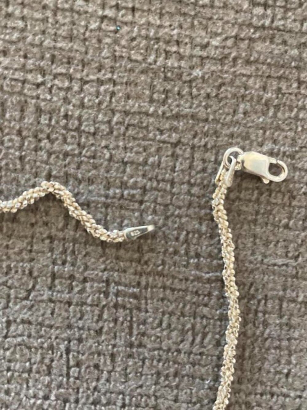 Authentic Italian 925 Silver Rock Rope Chain - Picture 8 of 9
